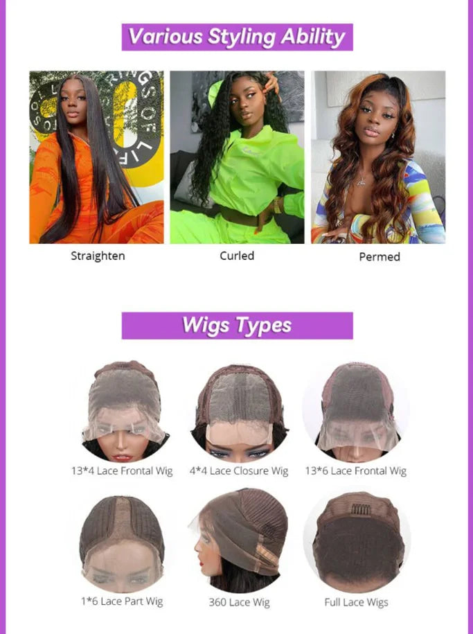 13x6 Transparent Lace Frontal Brazilian 100% Human Hair For Women Pre Plucked 4x4 Straight Lace Frontal Closure Only