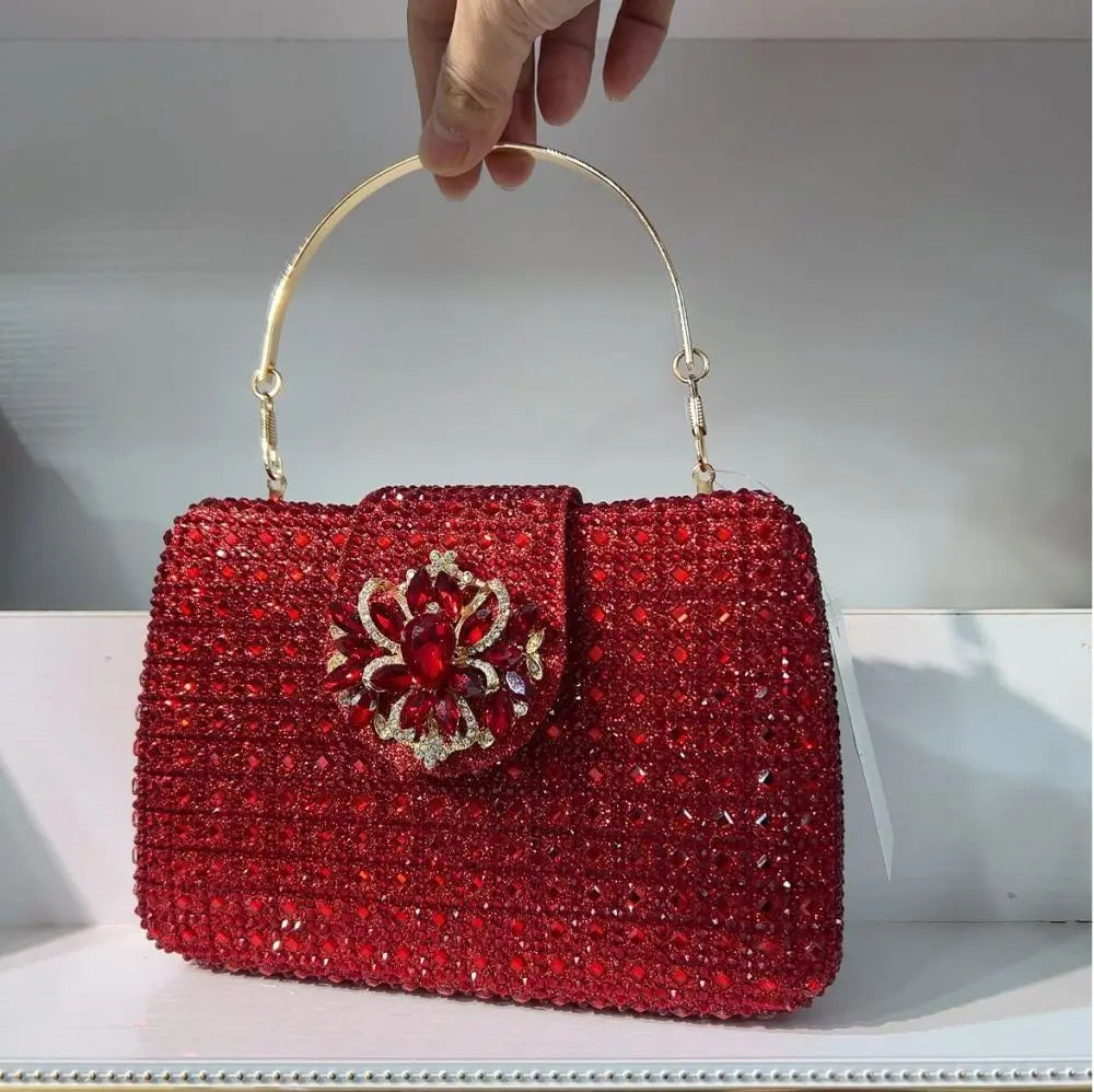 XIYUAN Lady Crystals Evening Bags Women 2024 Sparkling Diamond Evening Handbags Metal Clutch Purses And Handbag Wedding Purse