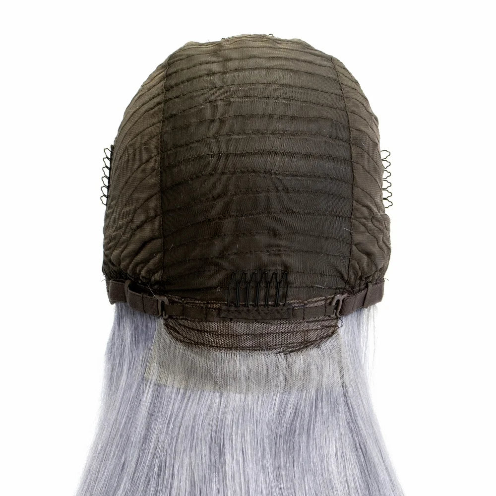 Silver Grey Straight Bob Human Hair Wigs Gray 13x4 Transparent Lace Front Short Bob Short Wigs Human Hair For Women Preplucked