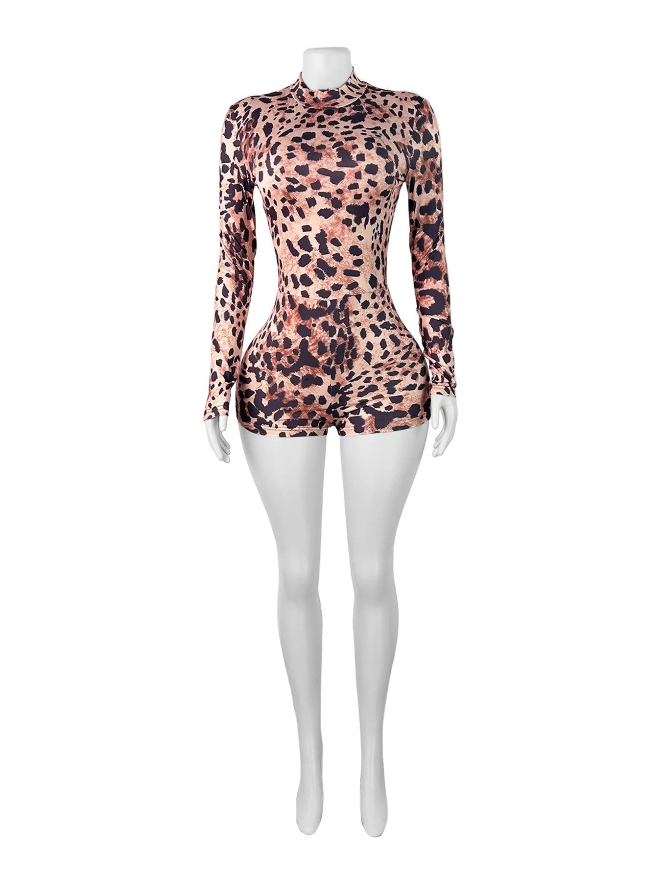 FAGADOER Y2K Sexy Leopard Print Bodycon Jumpsuits Women Spring New Skinny One Piece Rompers Midnight Streetwear Workout Overalls