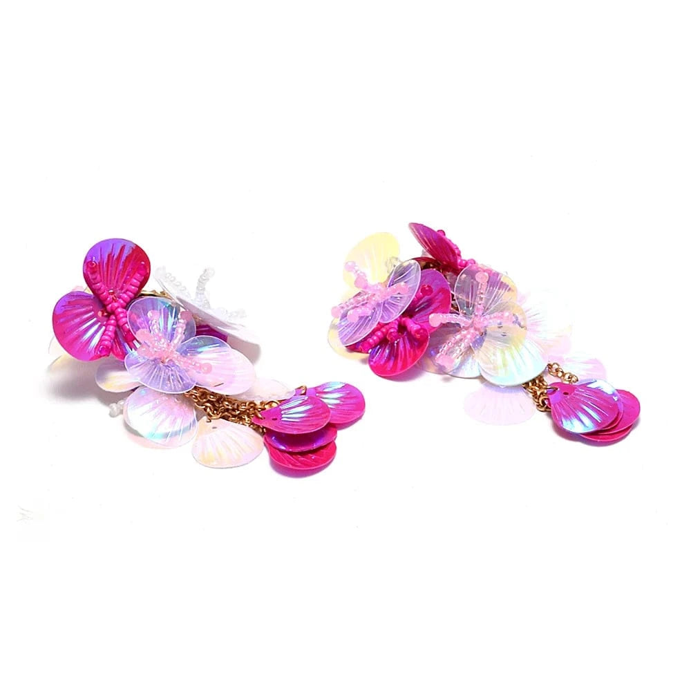 Fashion Flower Drop Earrings Bohemian Handmade Dangle Earring Wholesale Trendy Accessories For Women Colorful Jewelry Gifts