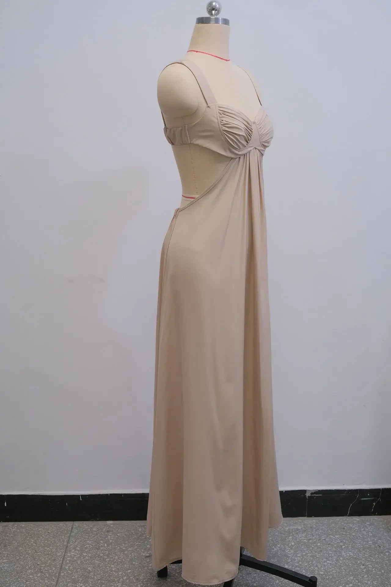 Fashionable Sexy Strapless Hollow Out Slim Fit Long Dress For Women Spring 2025 New Arrival European And American Crossbody