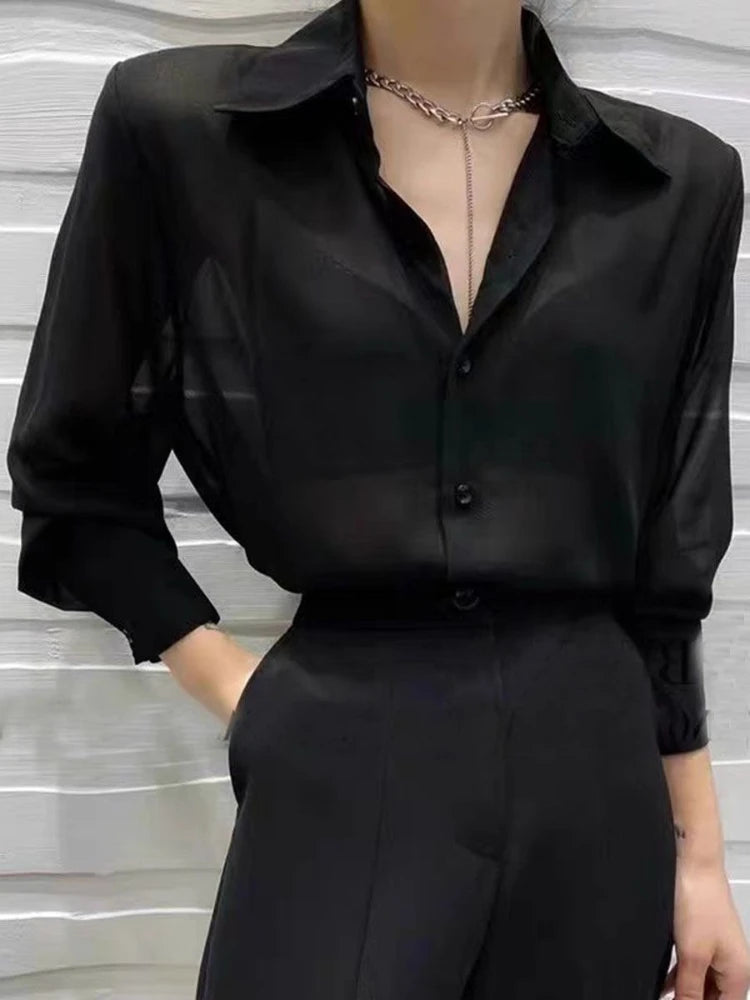 Women Long Sleeve Sun Protection Summer Chiffon Blouse Lightweight Open Front Loose Casual Elegant Beach Tops