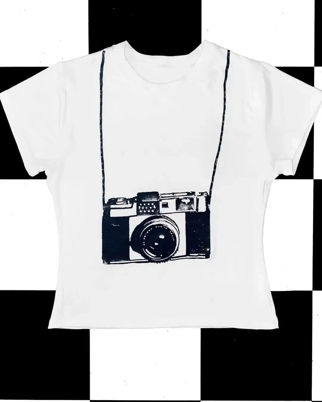 Y2K Glasses Wearing Kitten Pattern Printed Slim Fit Women's T-shirt Retro Pure Cotton Exquisite Fashion Casual Top Kawaii