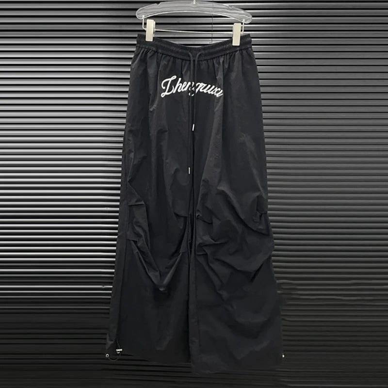 KUCLUT 2025 Autumn New Fashion Ruffle Plaid Batwing Sleeve Zipper Loose Jacket For Casual Elastic Waist Wide-Leg Pants 1A621