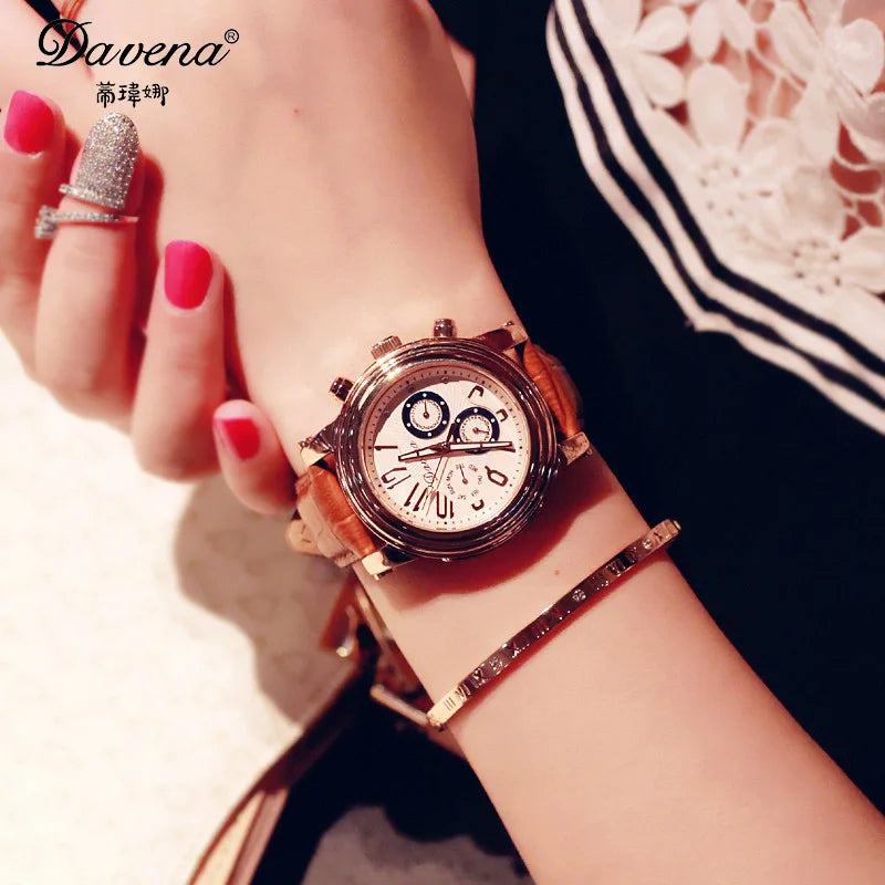Luxury Unicorn Melissa Women's Watch Rhinestone Crystal Fashion Hour Real Leather Bracelet Clock Girl's Birthday Gift Box