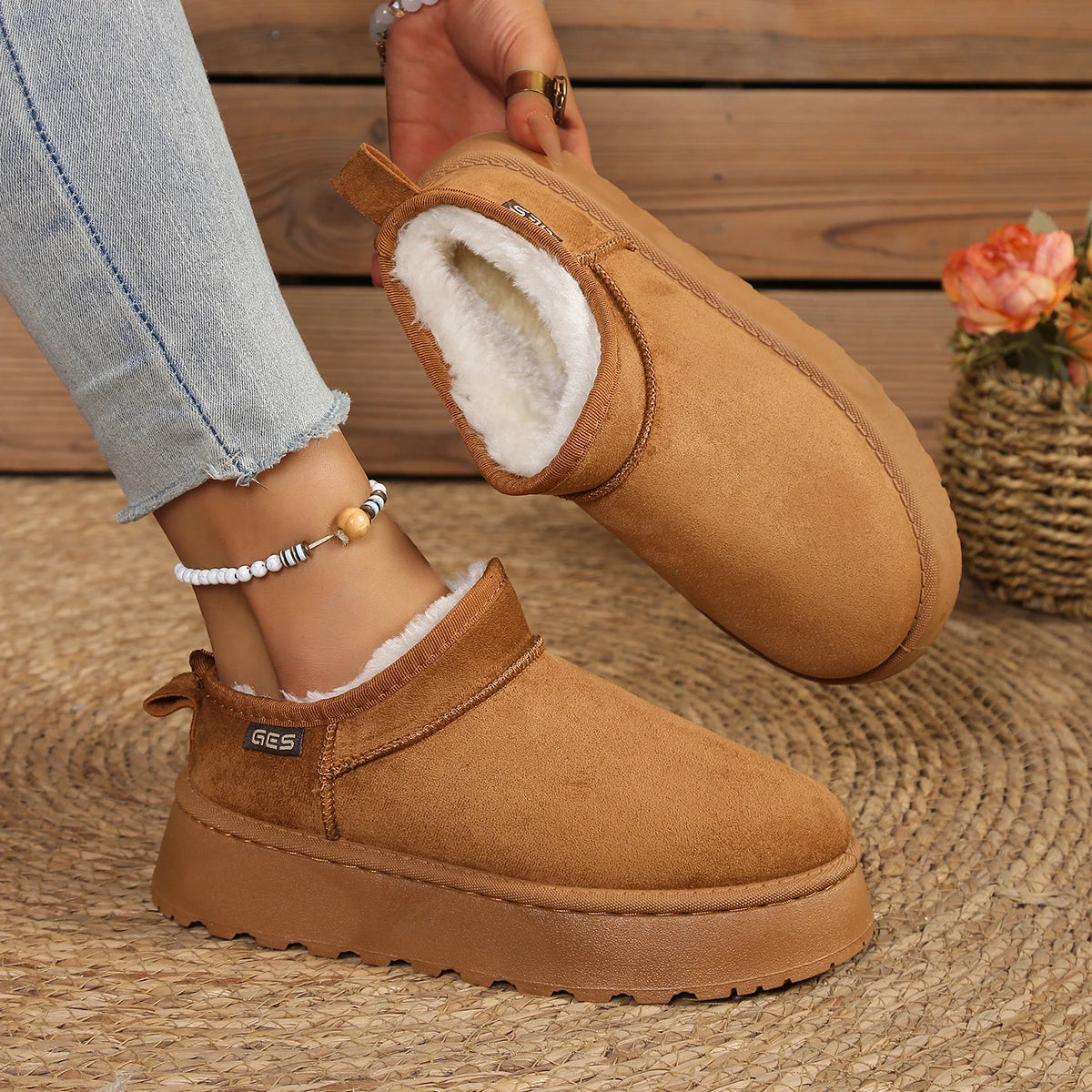 Butterfly Knot Snow Boots