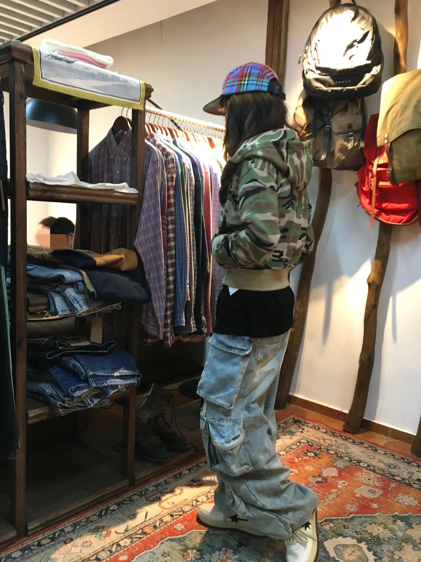 Karrram Japanese Y2k Cropped Jacket Vintage Harajuku Short Coat 2000s Korean Fashion Camouflage Zipper Hooded Sweatshirt Grunge
