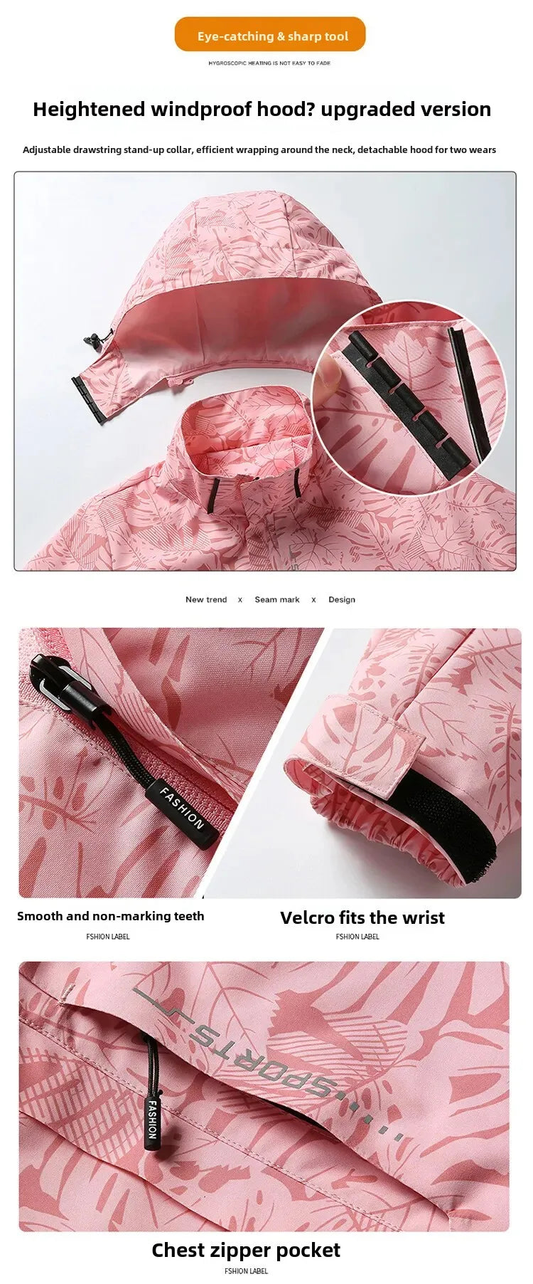 Spring Autumn Camouflage Lightweight Women's Outdoor Waterproof Casual Jacket Couple's Hiking Clothing Single Layer Windbreaker