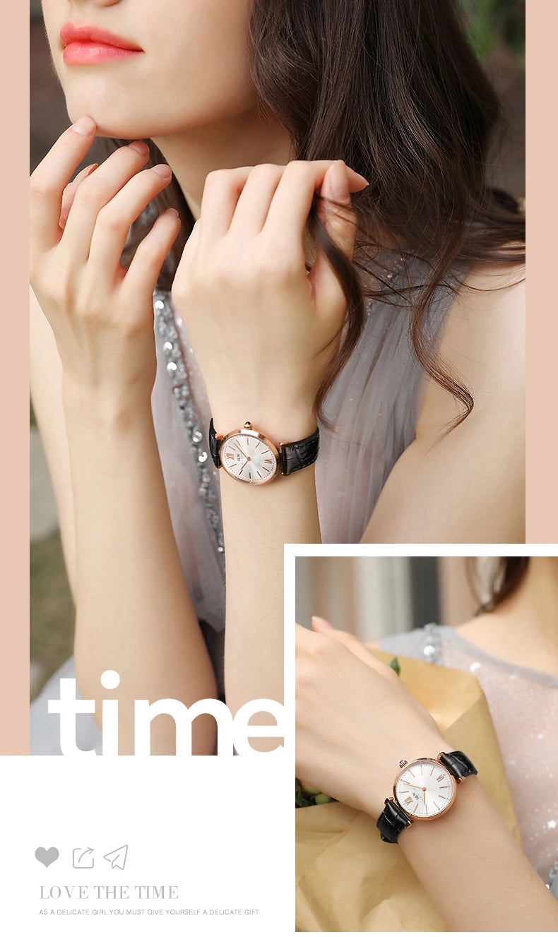 Montres Femmes CARNIVAL Brand Fashion Watches Ladies Luxury Girls Rose Gold Quartz Wrist Watch for Women Waterproof Reloj Mujer