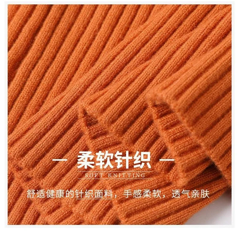Fashion Zipper Short Knitted Cardigan Sweater 2025 Spring Autumn New Korean Versatile Coat Top Turn-Down Col Sweater Solid Color