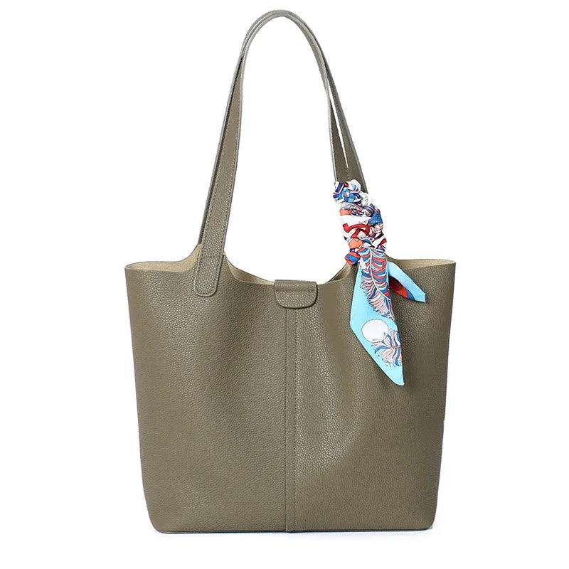 Genuine Leather Designer Luxury Bag Large Capacity Fashionable Casual Shoulder Bag Commuting work handbag for women office