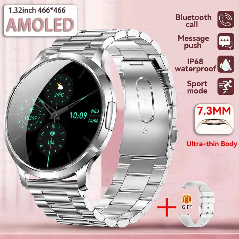 2025 New Smart Watch For Women 1.32"HD AMOLED Screen IP68 Waterproof Heart Rate Women Health Ladies Smartwatches For Android ios
