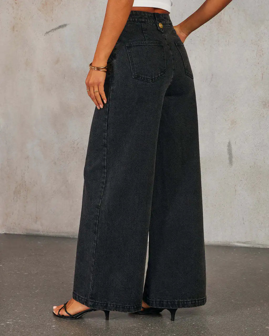 Streetwear Denim 2 Piece Sets Women Outfit Summer Clothes Women 2025 Sleeveless Vest Top Wide Leg Pants Sets Jeans Two Piece Set