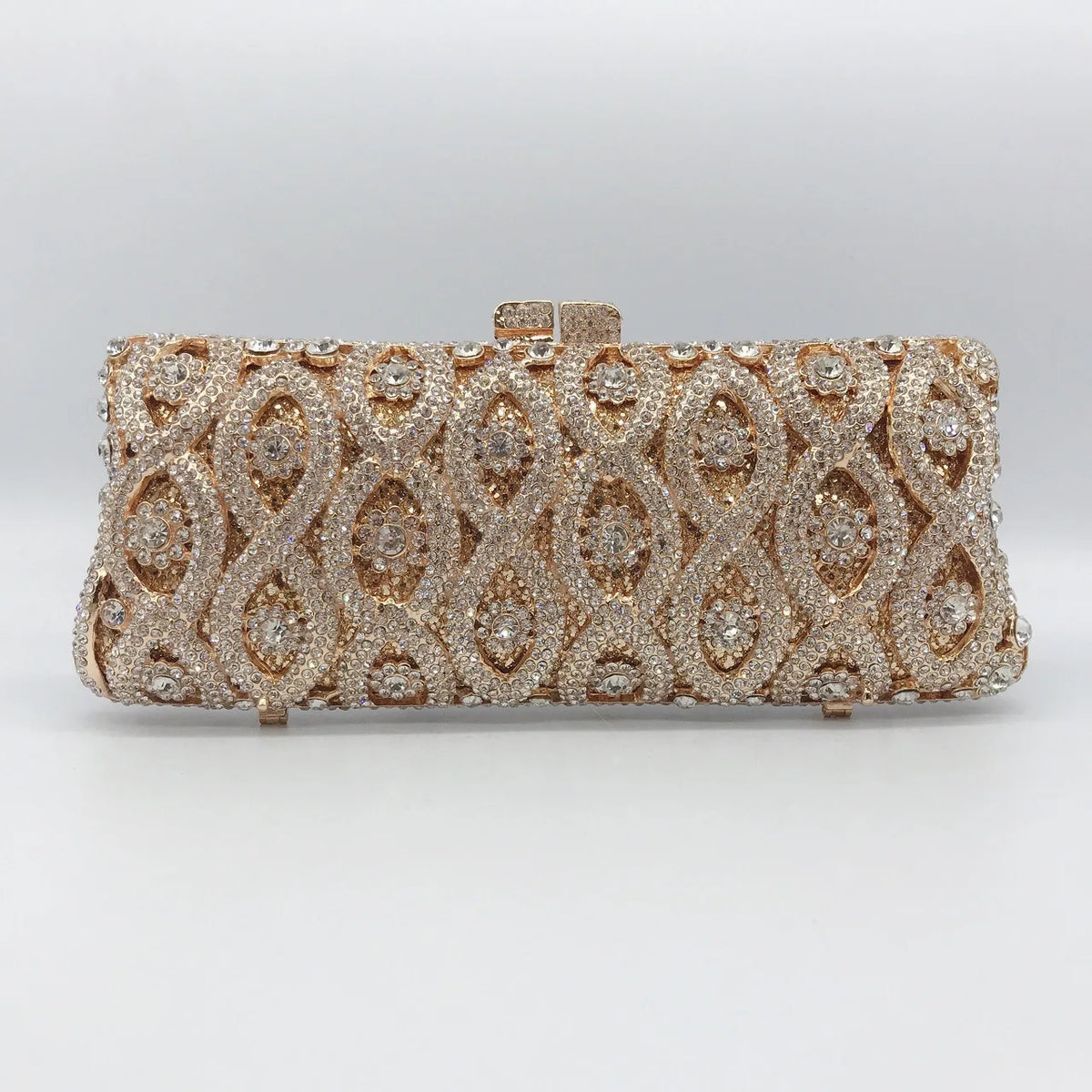 Sequined Rhinestone Chain Handle Evening Clutch Bag for Women