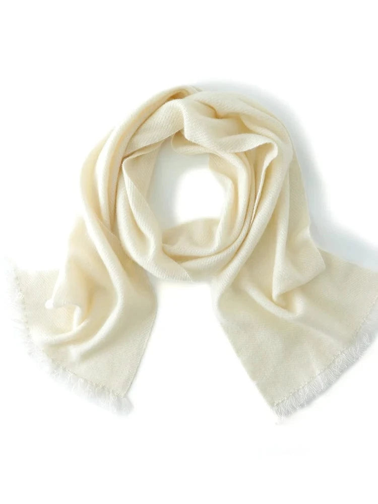 New Chic Women 100% Cashmere Scarf Autumn Winter Cashmere Knitted Tassel Long Shawls Row Style Basic Soft Warm Scarf Luxury Tops