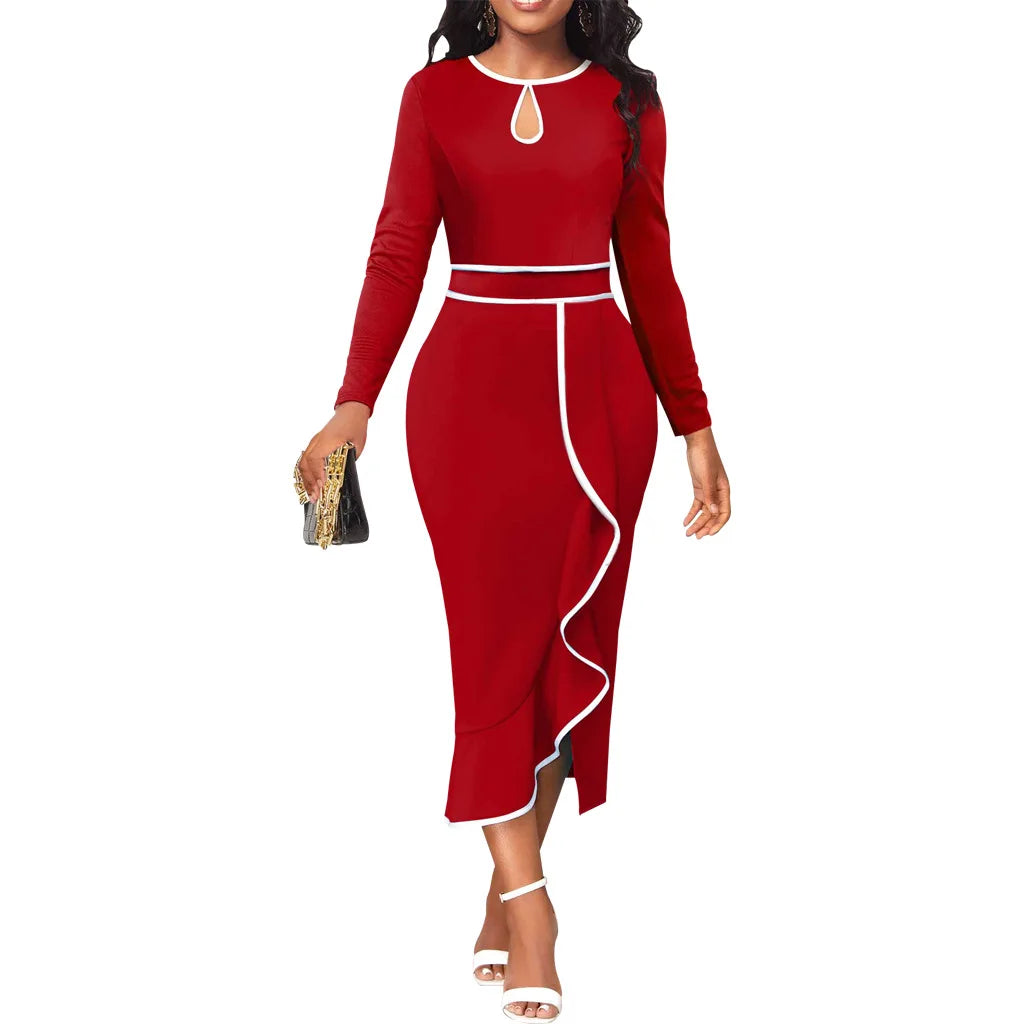Sexy Fashion Lotus Leaf Women's Dress JX5773