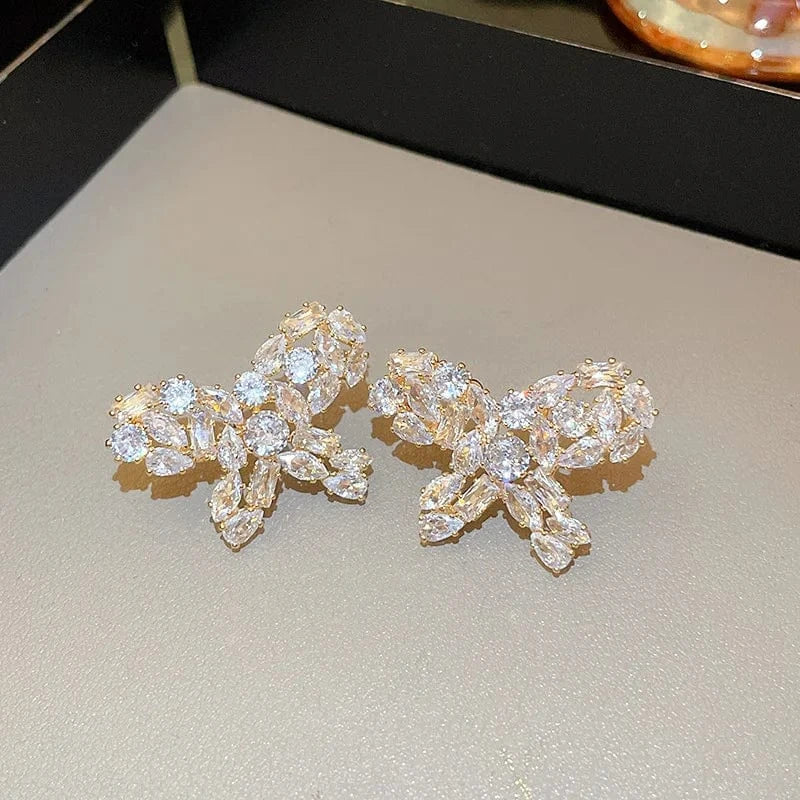 Butterfly Pearl Earrings Fashion Luxury Jewelry Wholesale