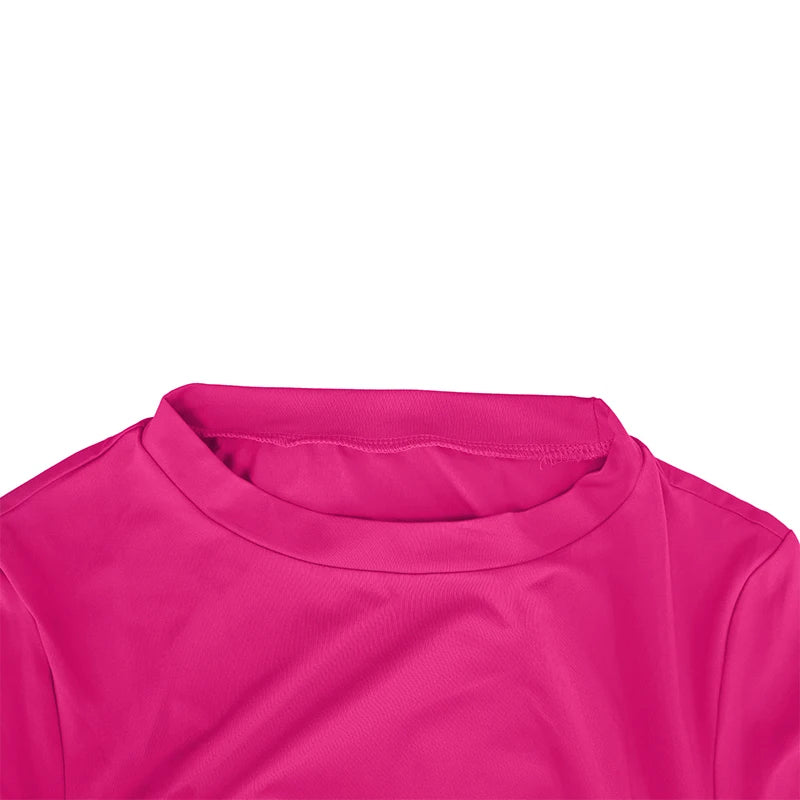 New Dresses Summer Women Sexy Solid A-Line Dress Streetwear Fashion Folds O-Neck Short Sleeve Casual Slim Female Elegant Dresses