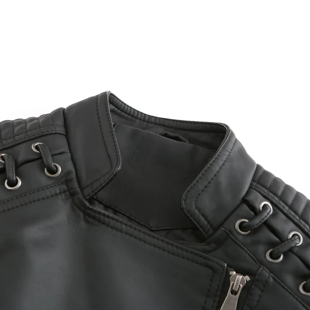 Spring Autumn Leather Jacket Women Slim Fit Motor Biker PU Leather Short Coat Stand Collar Ladies Zipper Outerwear 2024 New