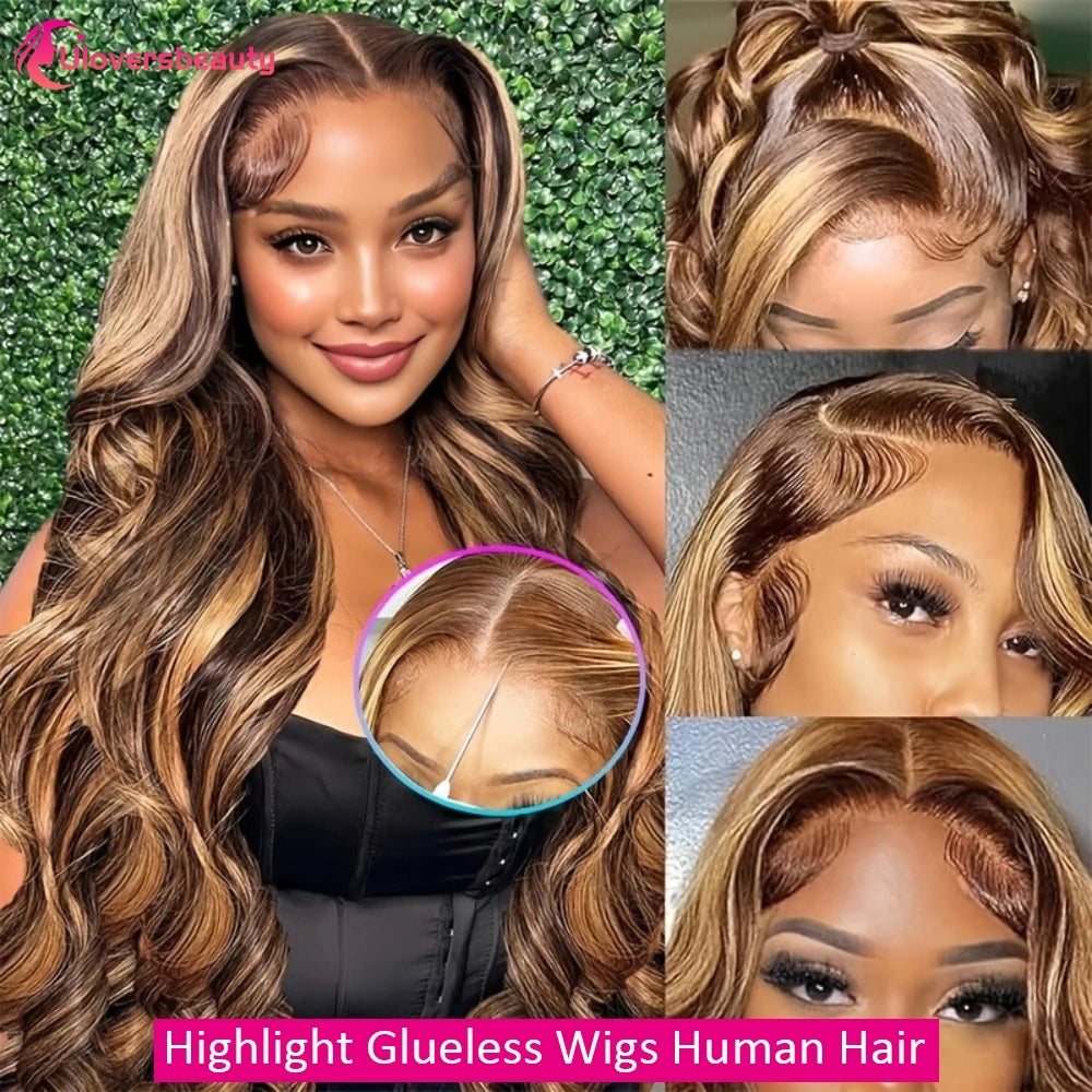 Highlight Body Wave Lace Front Human Hair Wig for Women
