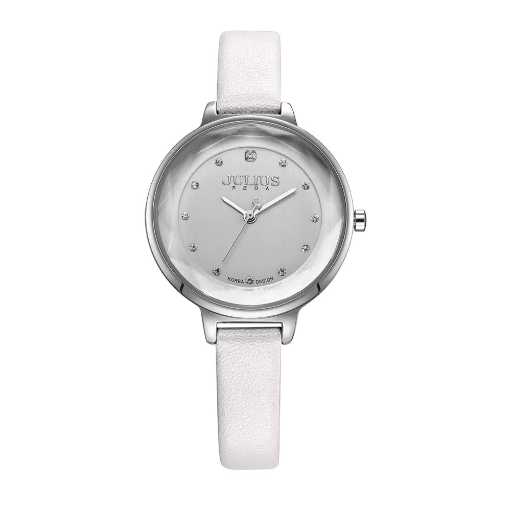 Thin Lady Women's Watch Fine Fashion Luxury Style Hours Dress Bracelet Leather Classic Girl Birthday Gift Julius No Box