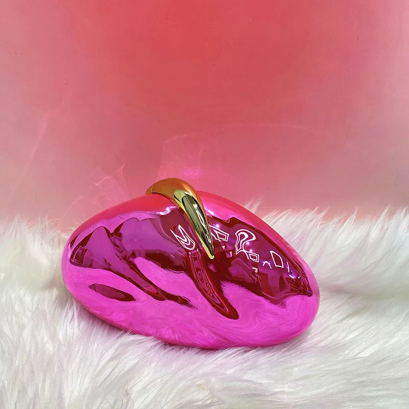 Shiny Egg Shaped Acrylic Hard Shell Clutch Bag for Women