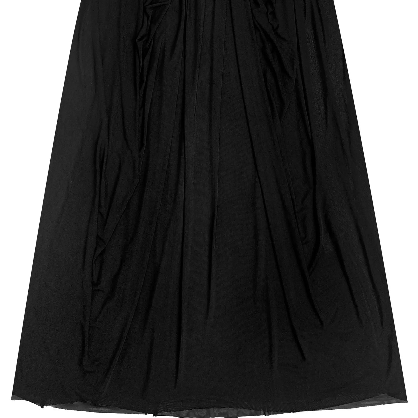 Joskaa 2025 Women's Elegant One Shoulder Strapless Mesh Irregular Maxi Dress Sexy Hollow Backless Skinny Evening Gown Clubwear