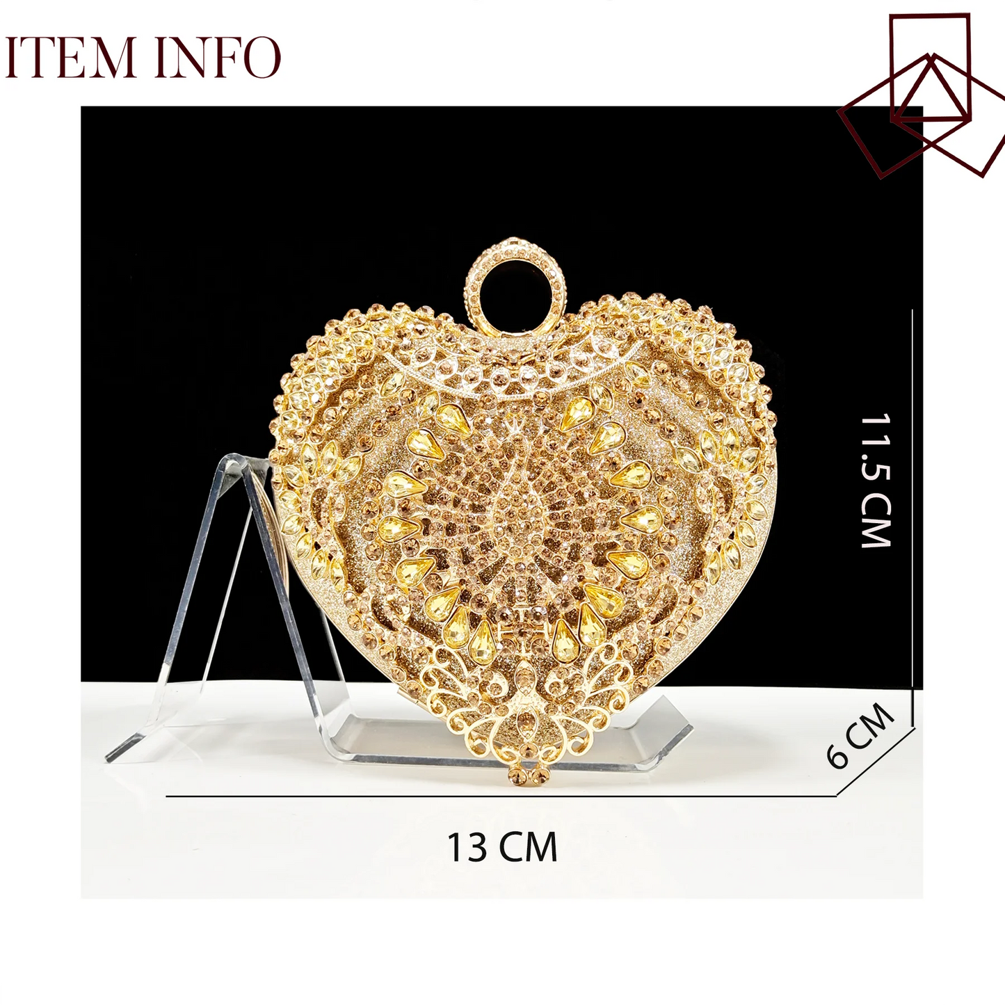 Italian Design Metal Rhinestone Decoration Ladies Evening Clutch Bag love Small Bag Chain Sky Blue Color Bag