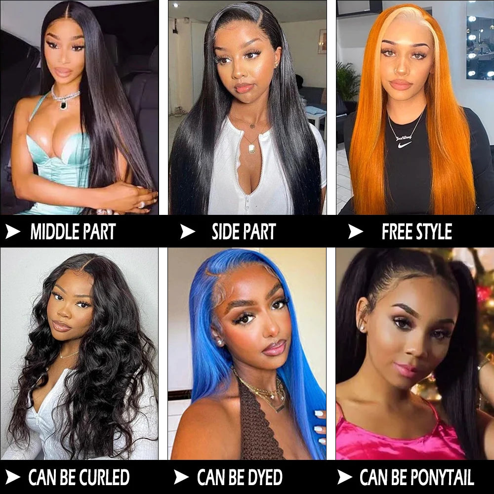 13x6 HD Lace Front Human Hair Wigs Straight 13X4 Lace Front Human Hair Wig 32 Inch Lace Front Wig Human Hair Natural Color