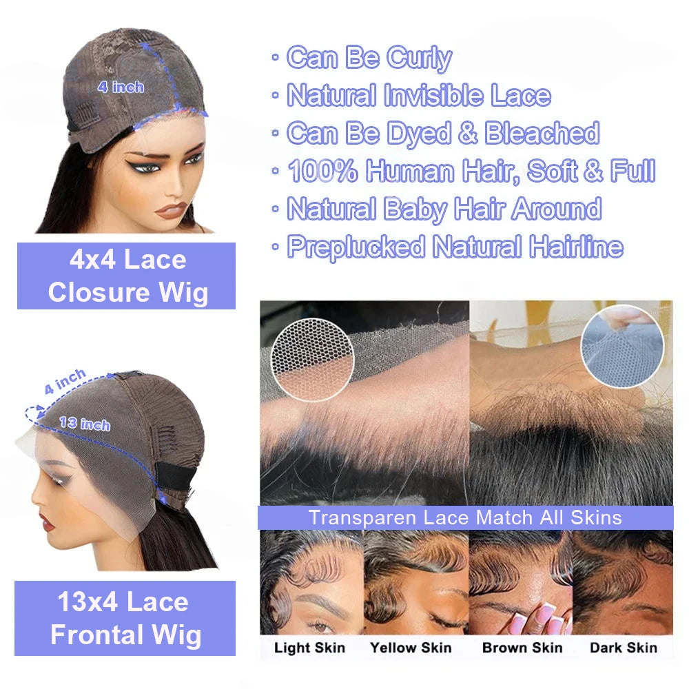 12 14 Inch Straight Short Bob Human Hair Wig Black Vietnamese Hair 13x4 4x4 HD Lace Frontal Bone Straight Bob Human Hair Wigs
