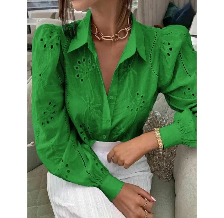 Sexy Pink Women Tops Single Breasted Solid Color Long Sleeved Collar Cardigan Shirt for Female Streetwear 2024 Autumn/Winter New