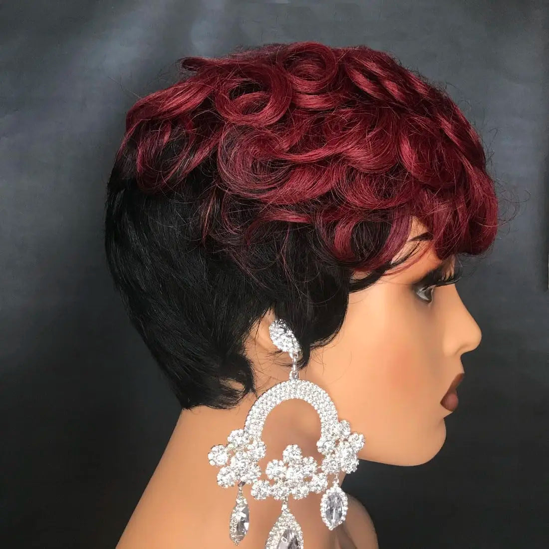Natural Heat Resistant Curly Synthetic Pixie Wig for Women