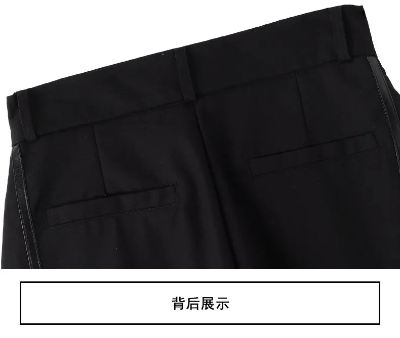 Women's Black Gothic Urban Pants Baggy Oversize Suits Long Pants Harajuku Japanese 2000s Style Y2k Emo Vintage Trousers Clothes