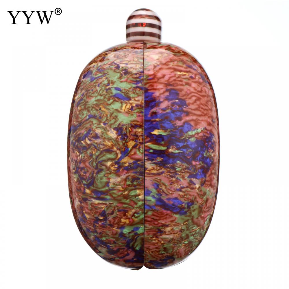 YYW Design Shell Acrylic Clutch Purse Women Marble Bag Luxury Elegant Lady Evening Bag Roud Cute Purple Handbag Shoulder Bags