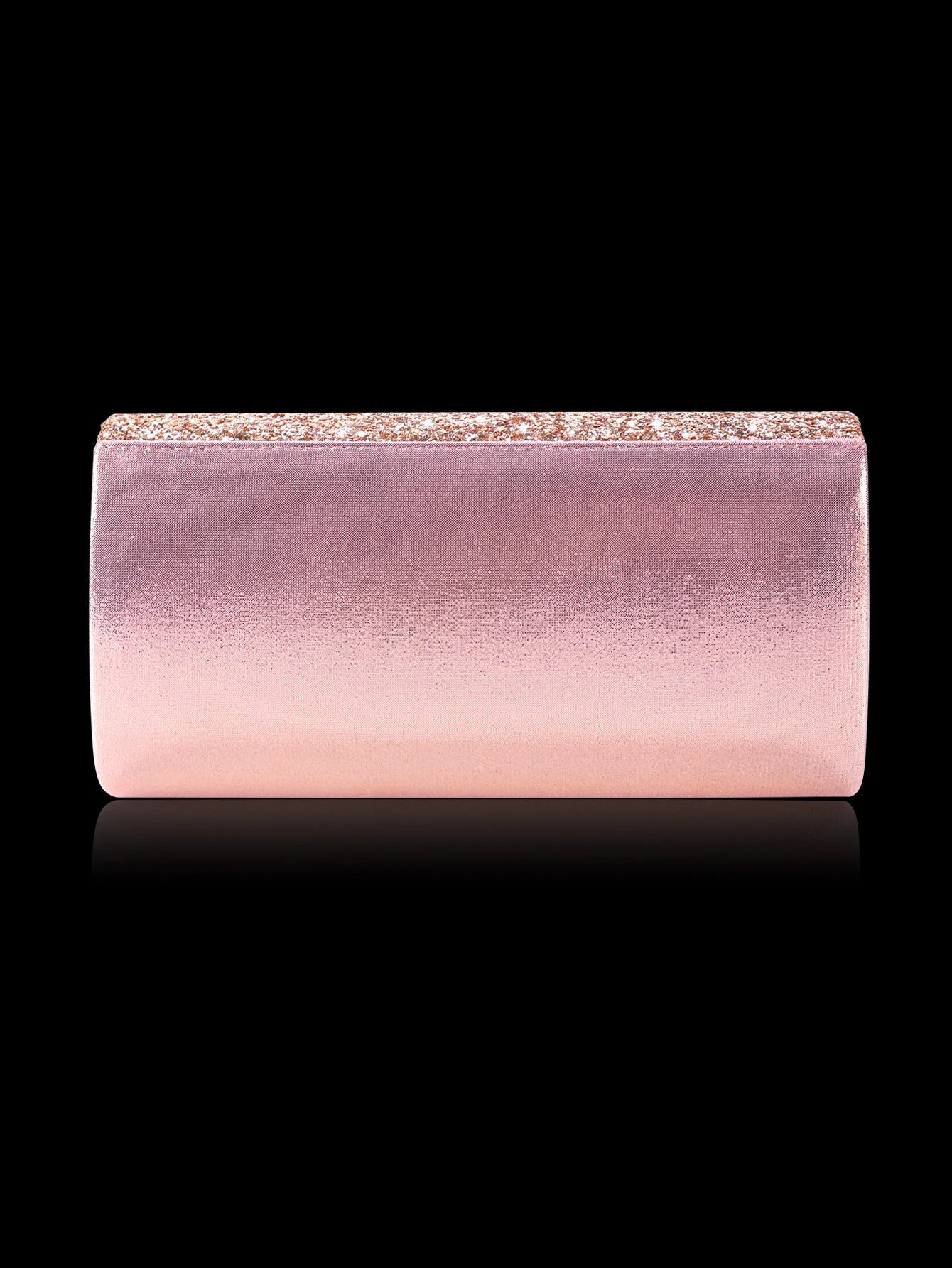Sparkling and luxurious sequined evening clutch for women, paired with a gorgeous rhinestone necklace, earrings and bracelet set