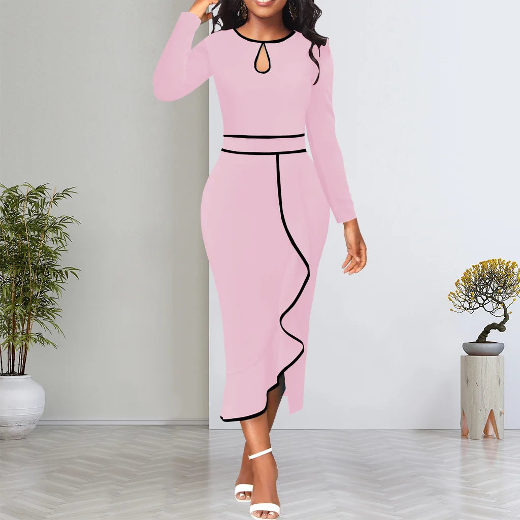 Sexy Fashion Lotus Leaf Women's Dress JX5773