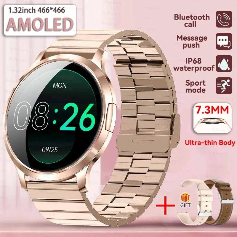 2025 New Smart Watch For Women 1.32"HD AMOLED Screen IP68 Waterproof Heart Rate Women Health Ladies Smartwatches For Android ios
