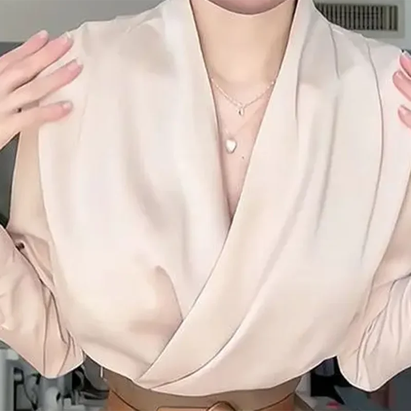 Women's skirt suit women's spring new casual temperament Joker shirt women's high waist A-shaped skirt two-piece suit