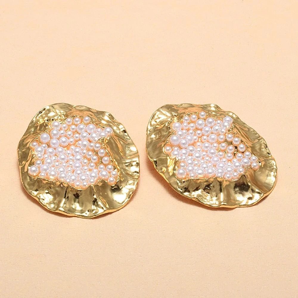 Statement Metal Earrings Trendy Drop Earrings Elegant Popular Earrings Female Accessories Wholesale