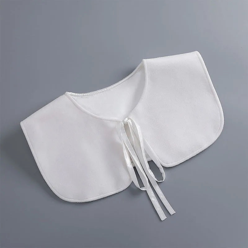 Removable Lace Doll Fake Collar Women Tie Ladies White Shawl Wrap Detachable Embroidered Lapel False Collar Clothes Accessory