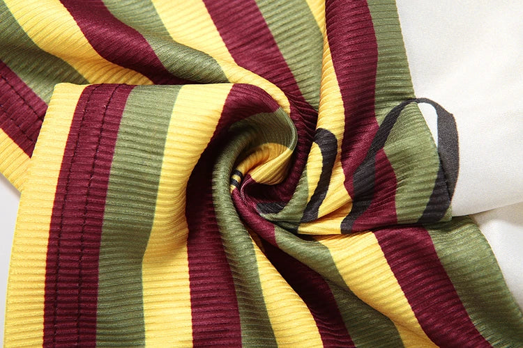 Patchwork Stripe V Neck Backless Tank Top for Women