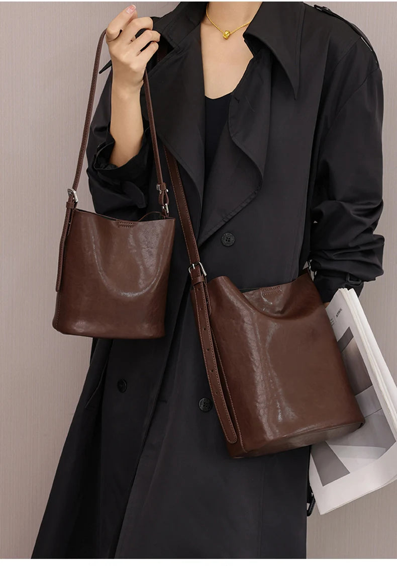 Women's Cowhide Genuine Leather Bag Ladies High Quality Luxury Designer Handbag Fashion Crossbody Bags Female Shoulder Bag Lady