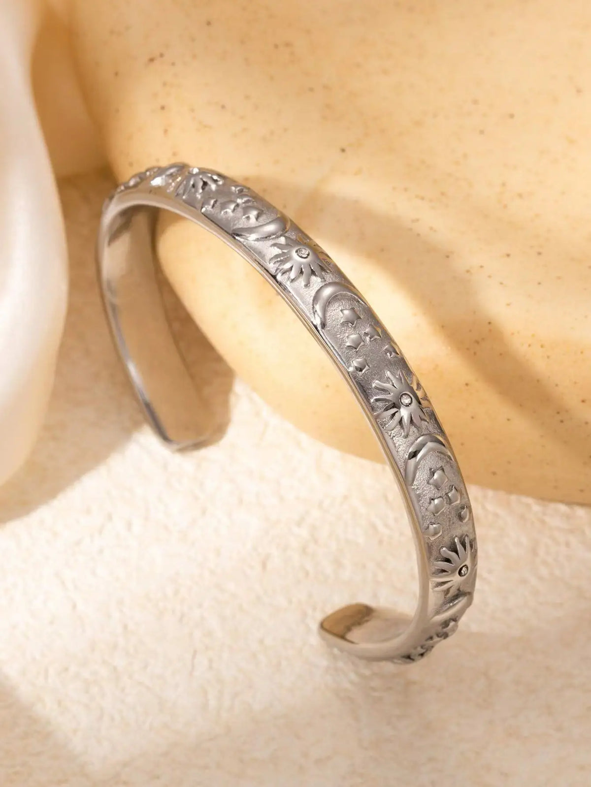 Gold Plated Celestial Cuff Bracelet
