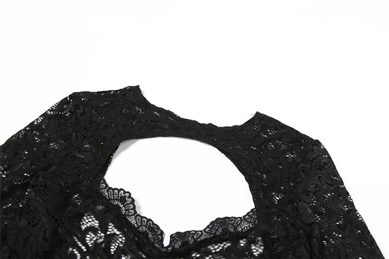 Lace See Through 2 Piece Set Women 2024 Autumn Sexy Hollow Jacquard Backless Bodysuit Leggings Party Clubwear Skinny Outfits