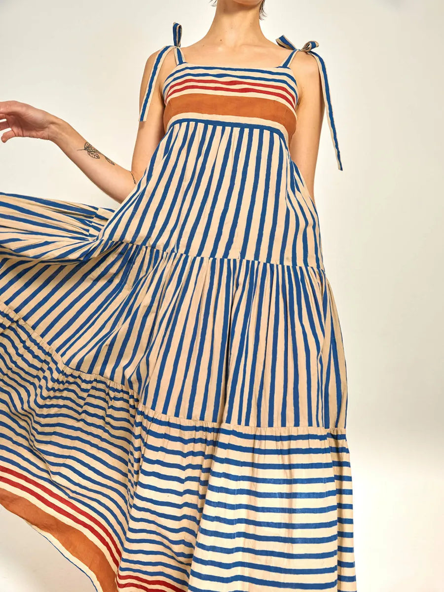 "Elevate Your Summer Wardrobe with Our Stylish Halter Neck Dresses in Blue and Red!"