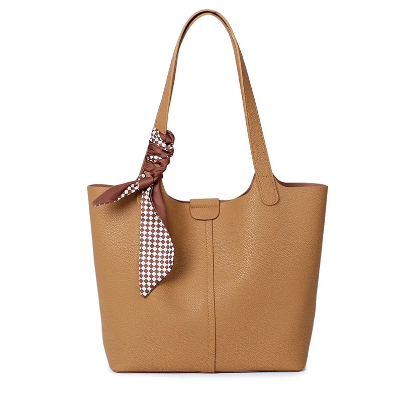 Genuine Leather Designer Luxury Bag Large Capacity Fashionable Casual Shoulder Bag Commuting work handbag for women office