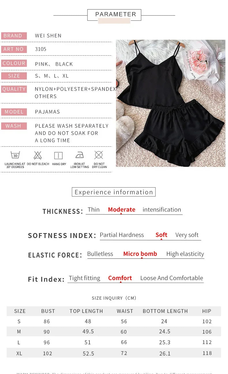 Two Piece Sets Womens Outifits Sexy Backless Camisole Shorts Thin Home Wear Fashion and Simple Pajamas Suit Y2k Summer 2024 New