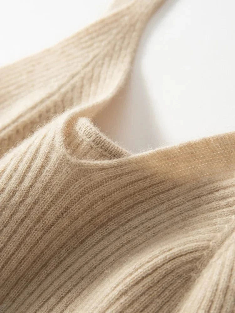 Spring Autumn Women Sweater Vest 100% Cashmere Vest V-neck Vest Short Simple Style Cashmere Sweater Vest Luxury Soft Comfy Tops