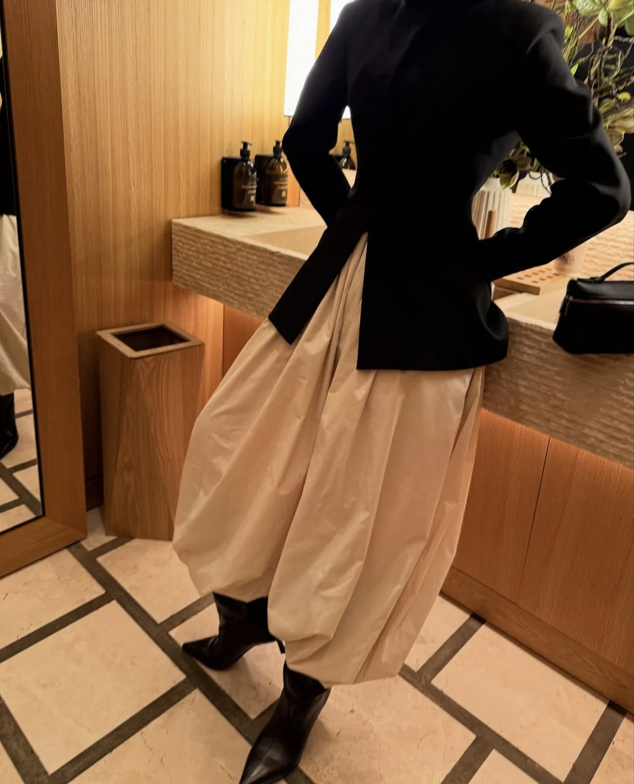Tossy Summer Fashion Pocket Bloomers Female Trousers Pleated Loose High Waist Patchwork Bandage Streetwear Wide Leg Women Pants